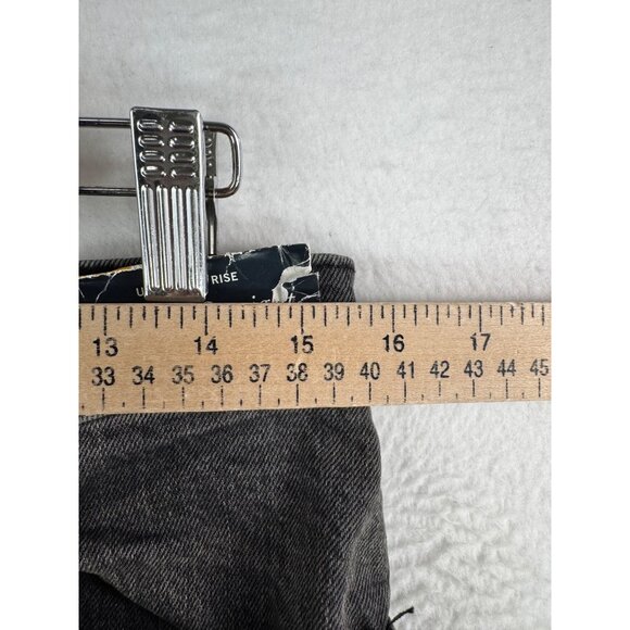 Abercrombie 90s straight ultra high jeans charcoal boho‎ curve Love sz 30 - Picture 4 of 11